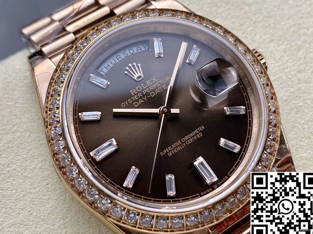 M228345rbr-0006 QF v5 Day Chocalate Rolex Factory Tungsten Dial Date Steel 0218